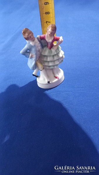 Antique porcelain couple figure w & a