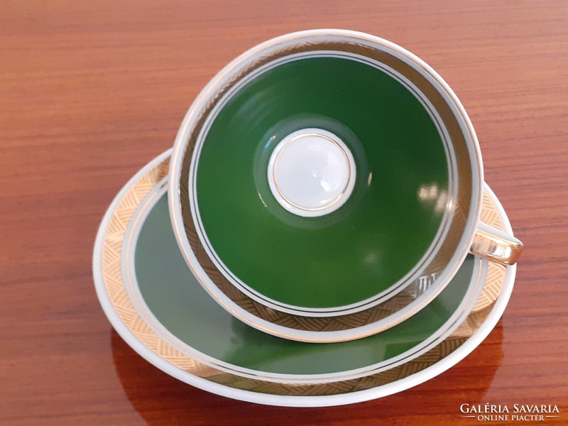 Retro régi porcelán zöld csésze