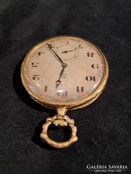 Omega pocket watch 14 carat gold diameter: 4.5 cm