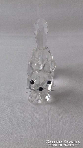 Polished glass kitten figurine