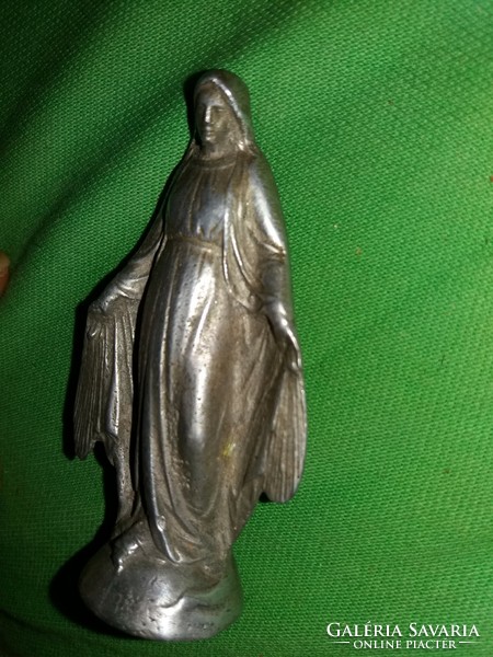 Antique metal homemade small altar figurine Mary - Holy Mother of God 8 cm according to the pictures