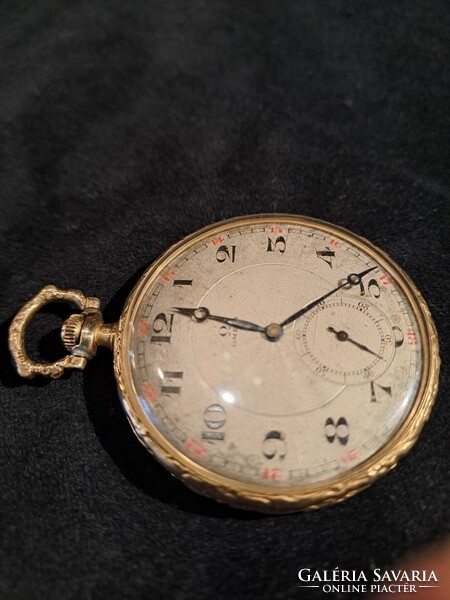 Omega pocket watch 14 carat gold diameter: 4.5 cm