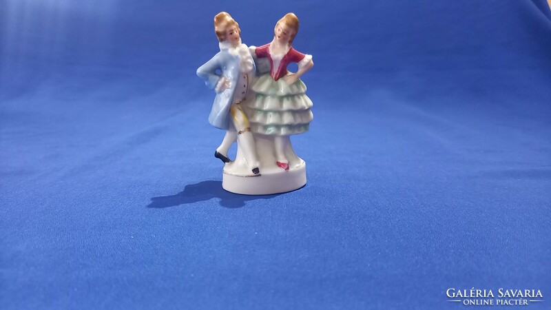 Antique porcelain couple figure w & a