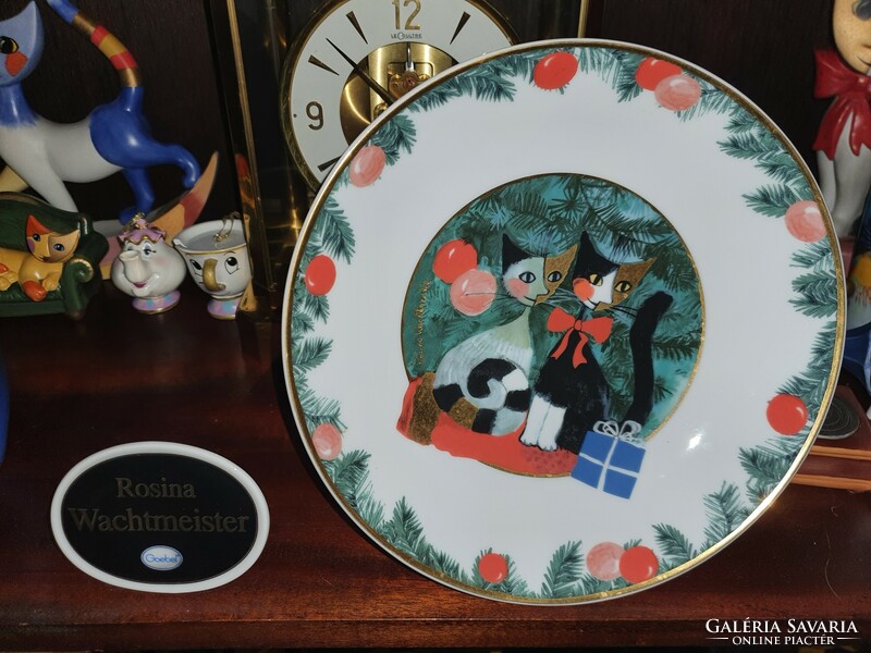 Goebel rosina watchman cake plate lucia e lucio under Christmas tree 21 cm