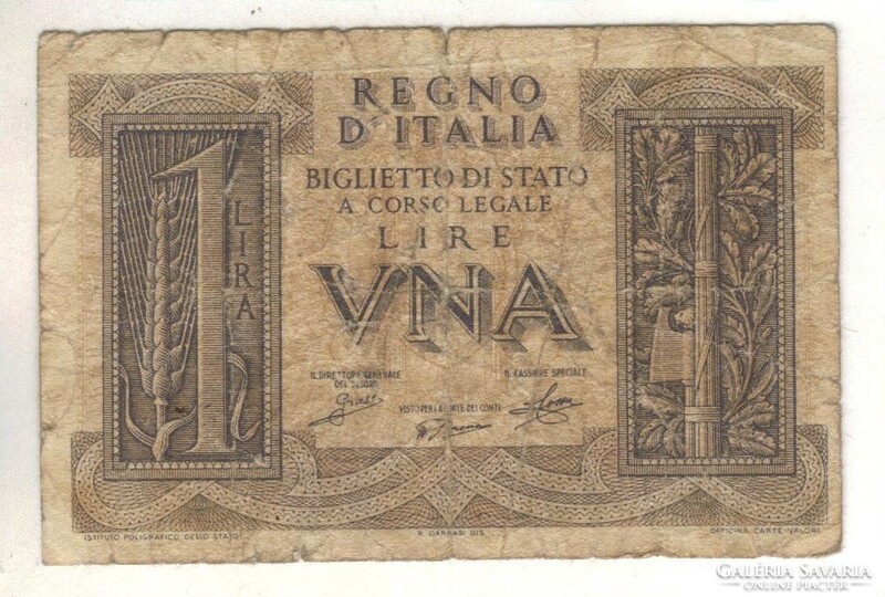 1 lira lire 1939 Olaszország 1.