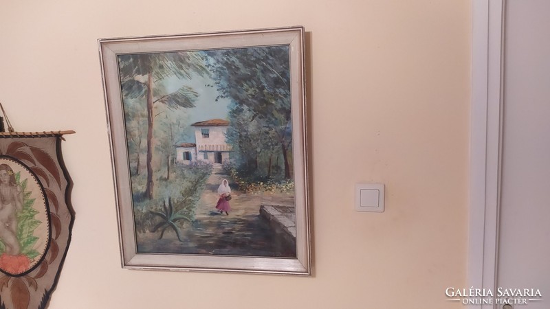 (K) nice painting Mexico (?) 58X68 cm signed with frame
