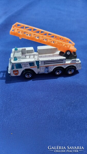Matchbox tűzoltóautó 1982 fehér narancssárga létrával