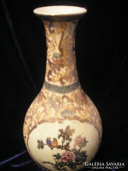 Antique Luxury Flawless Gold Applique Chinese Bird Porcelain Yuchengfeng, .Vase + German + English