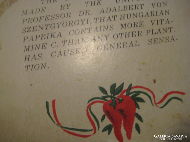 Régi , szegedi paprika   exportra készült  fémdoboz  , rajta angol szövegű felirat