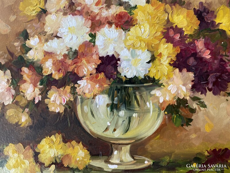 Czinege flower still life - oil painting