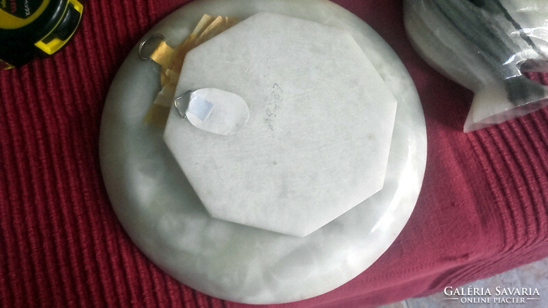 Shell inlaid alabaster bowl 20 cm