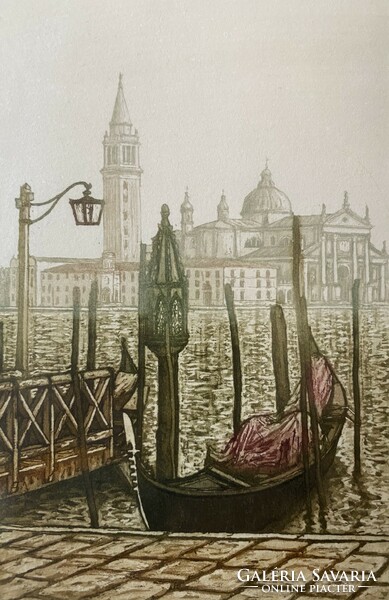 Venice - color etching