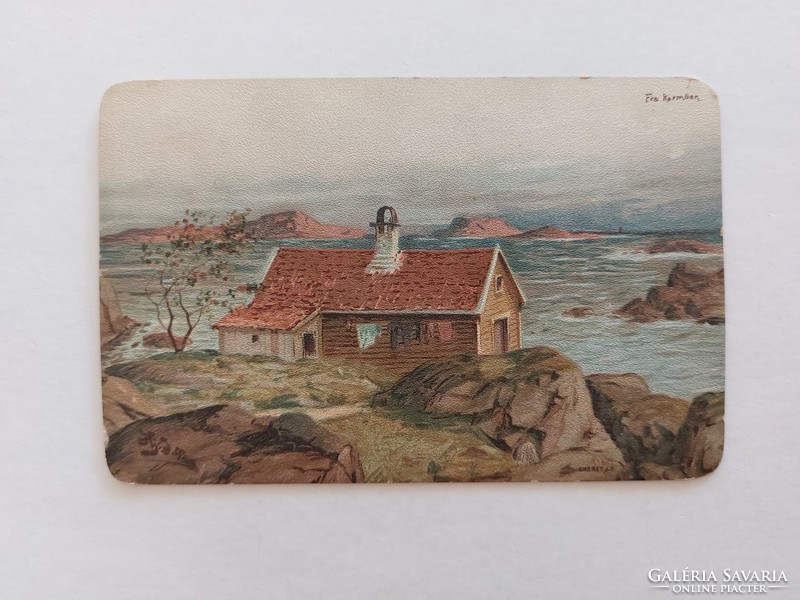Old postcard art postcard landscape