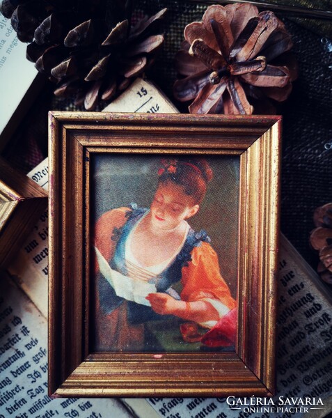 Vintage picture - with a print of a lady reading a letter