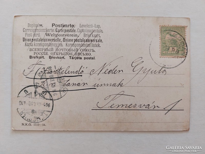 Régi képeslap 1905 levelezőlap tájkép