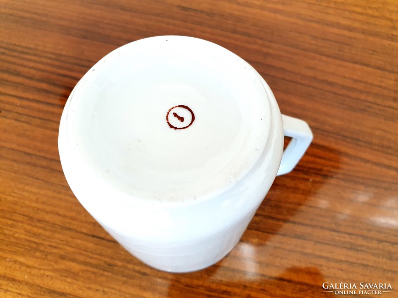 Old zsolnay porcelain floral mug with tea cup