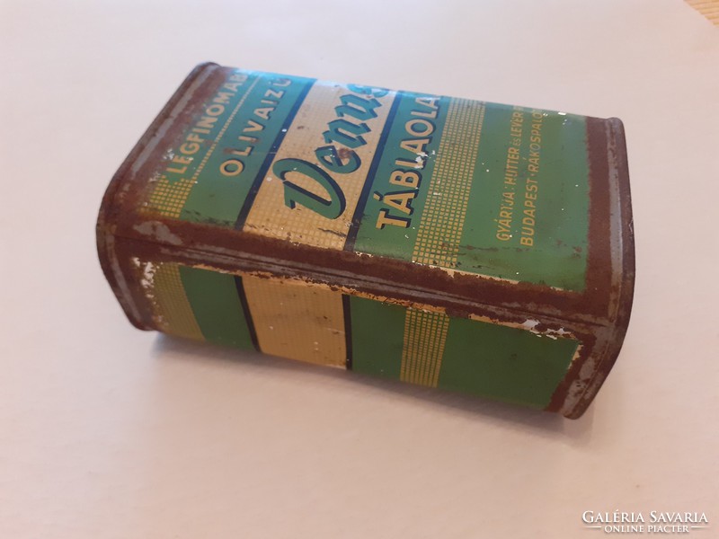 Old hutter and lever r.T. Oiled metal box venus table oil venus cooking oil box tin can