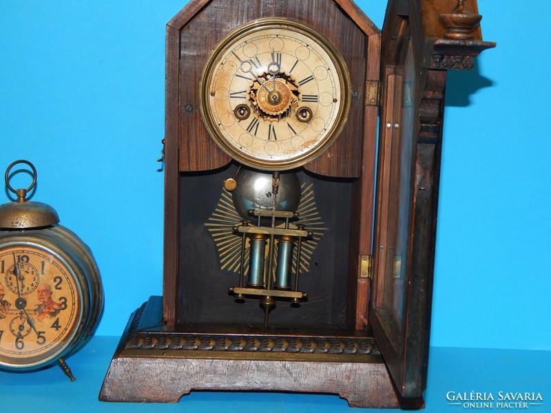Also video - rarer 43 cm tall junghans alarm clock, in excellent and perfectly working condition