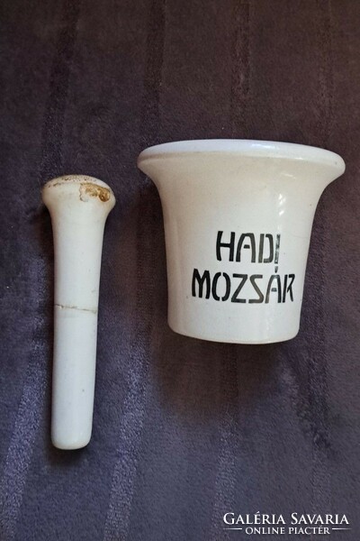 Antique porcelain apothecary mortar, porcelain. Military mortar, apothecary.!