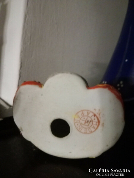 Japanese marked porcelain buddha - hand painted - 10 cm