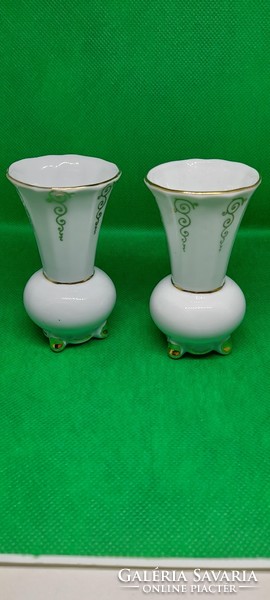2 German porcelain - violet vases