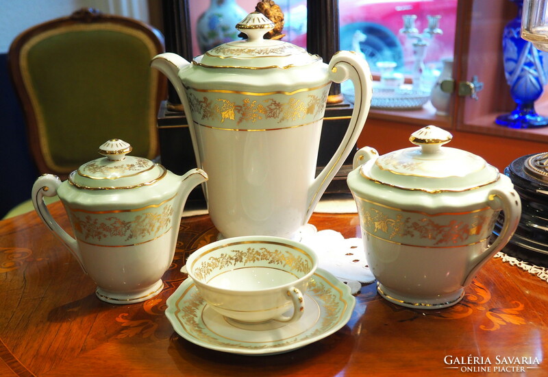 French porcelain coffee set, 6 persons