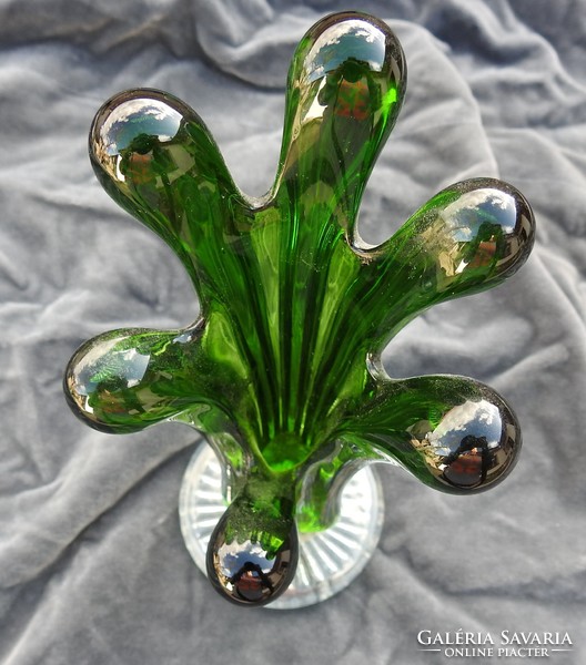Glassware green flower goblet vase