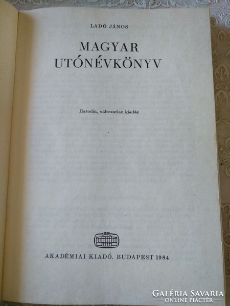 Ladó Hungarian surname book, negotiable