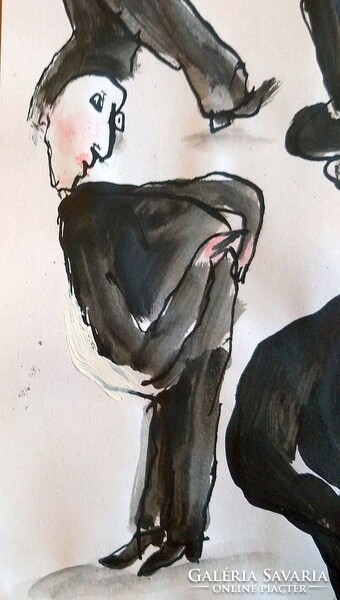 Für emil: I live in a time of change, but the diagnosis of various ailments is disturbing - watercolor