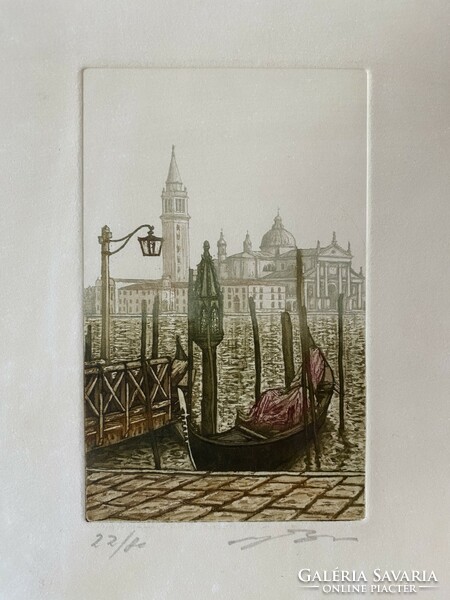 Venice - color etching