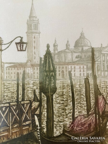 Venice - color etching