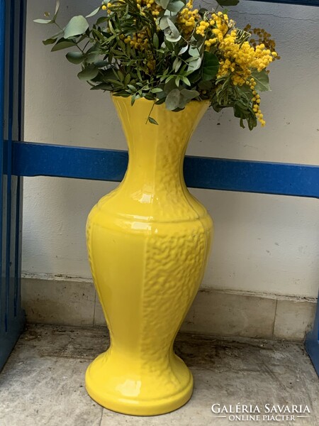 Huge sun-yellow floor vase vase