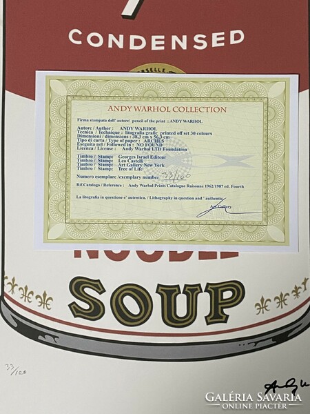 With Andy Warhol certification