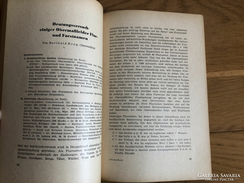 1956 -os Meininger város története c. német nyelvű könyv / füzet