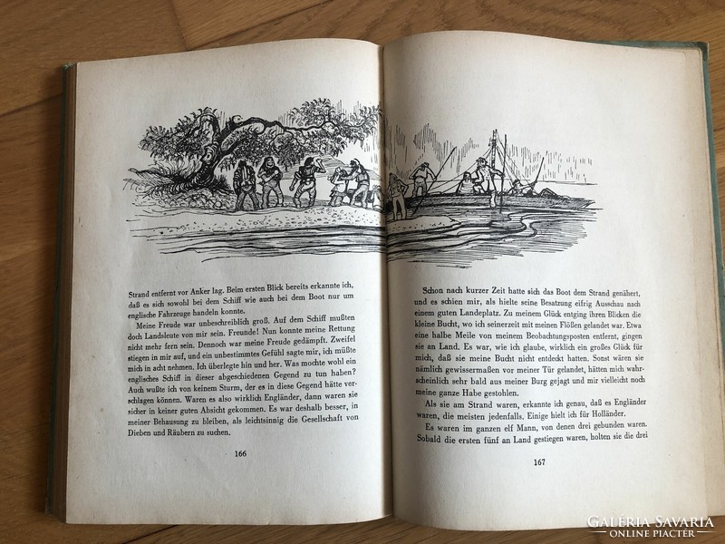 1955 -ös Daniel Defoe - Robinson Crusoe c. német nyelvű könyv