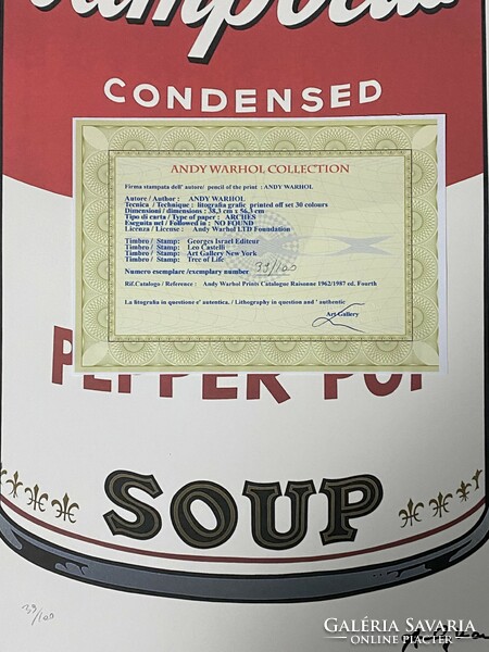 Andy Warhol certifikációval