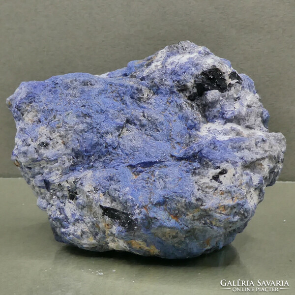 Dumortierite, quartz and sörl (black tourmaline) mineral combination 195 grams