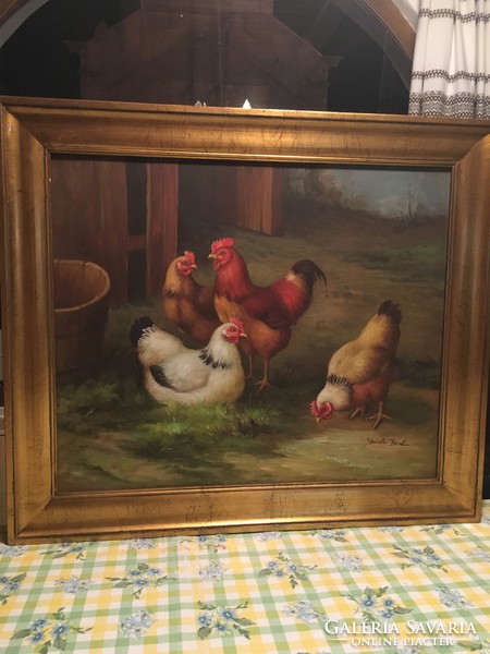 Poultry Yard ”oil painting