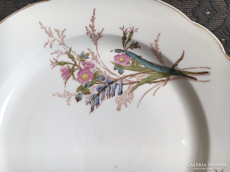 Antique Herend Wildflower - Bird Plate - 1880s, Old Herend