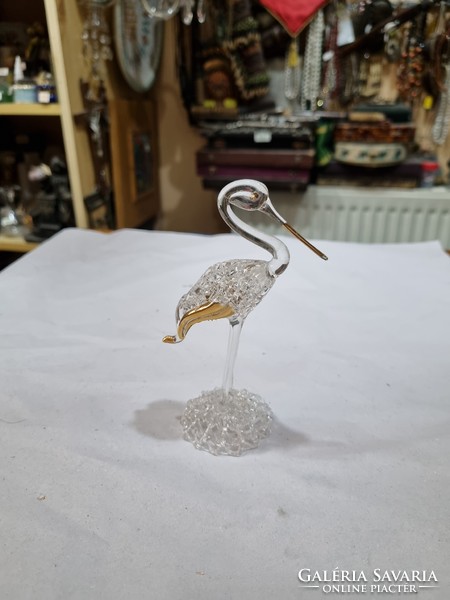 Industrial glass bird figure