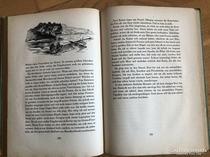 1955 -ös Daniel Defoe - Robinson Crusoe c. német nyelvű könyv