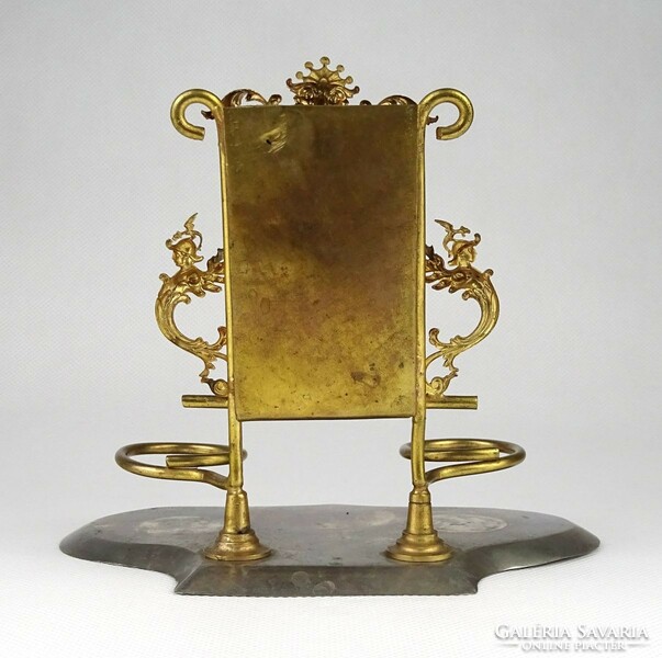 1I288 antique fire gilded mirror jewelery holder toiletry