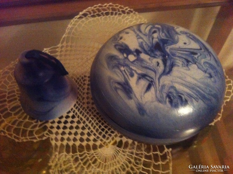 Zsuzsa Pannonhalmi ceramic vase, bonbonnier and bell for sale together