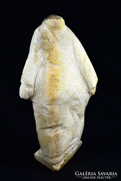 Sándor Nagy (1923 – 2017): walking figure - carved marble idol