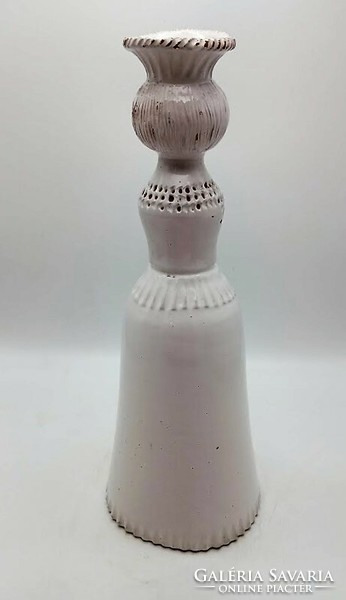 Nagy méretű, 44,5 cm retro kerámia figura, lány,  nehéz, masszív