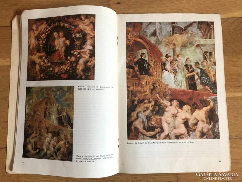 1974 -es Rubens Rembrandt alkotásairól szóló 1 kiadású német nyelvű könyv / füzet