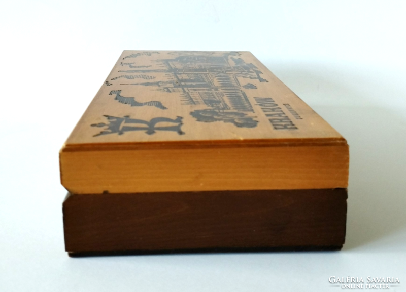 Old Polish handicraft wooden box