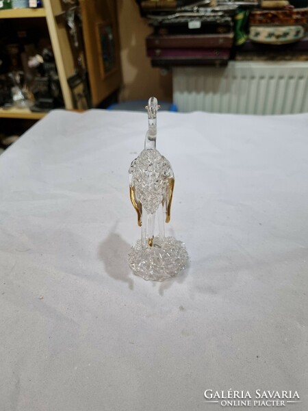 Industrial glass bird figure