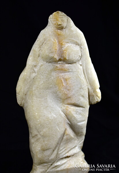 Sándor Nagy (1923 – 2017): walking figure - carved marble idol