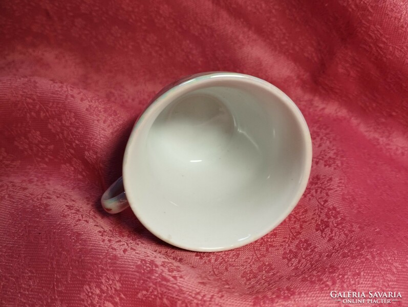 Gyönyörű barokk mintás, eozinos porcelán kávés csésze pótlásra